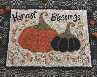 Harvest Blessings Punch Needle Pattern