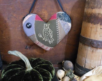 Crazy Quilt Heart
