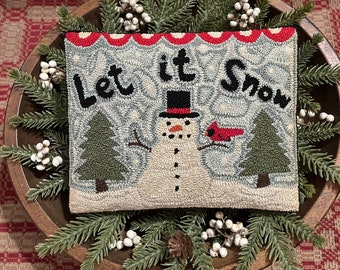 Let it Snow Punch Needle Pillow Pattern