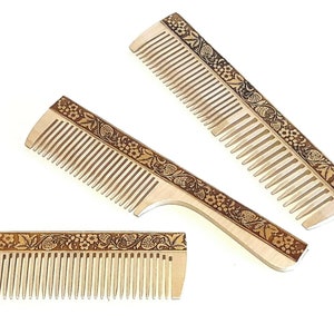 Birch Wood Comb Hairdressing Comb Streak Comb Eco Natural Organic Product Untreated / Unpainted Handmade