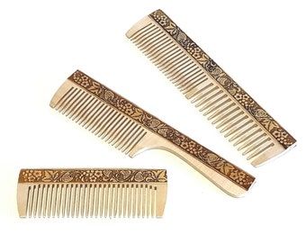 Birch Wood Comb Hairdressing Comb Streak Comb Eco Natural Organic Product Untreated / Unpainted Handmade