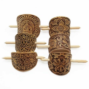 Wood birch bark hair clip hair accessories hair clip buckle eco natural organic product Handmade