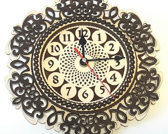 Birch Wood Wall Clock Clock Timepiece Analog Clock Eco Organic Product Handmade