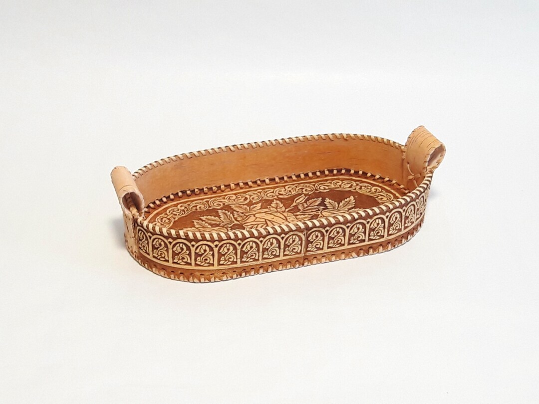 Wood Birch Bark Bread Basket Bowl Cookies Bowl Vessel Plate Etsy