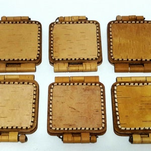 Birkenrinde Holz Reisespiegel Taschenspiegel Schminkspiegel Ökoprodukt Handmade in Sibirien Bild 2