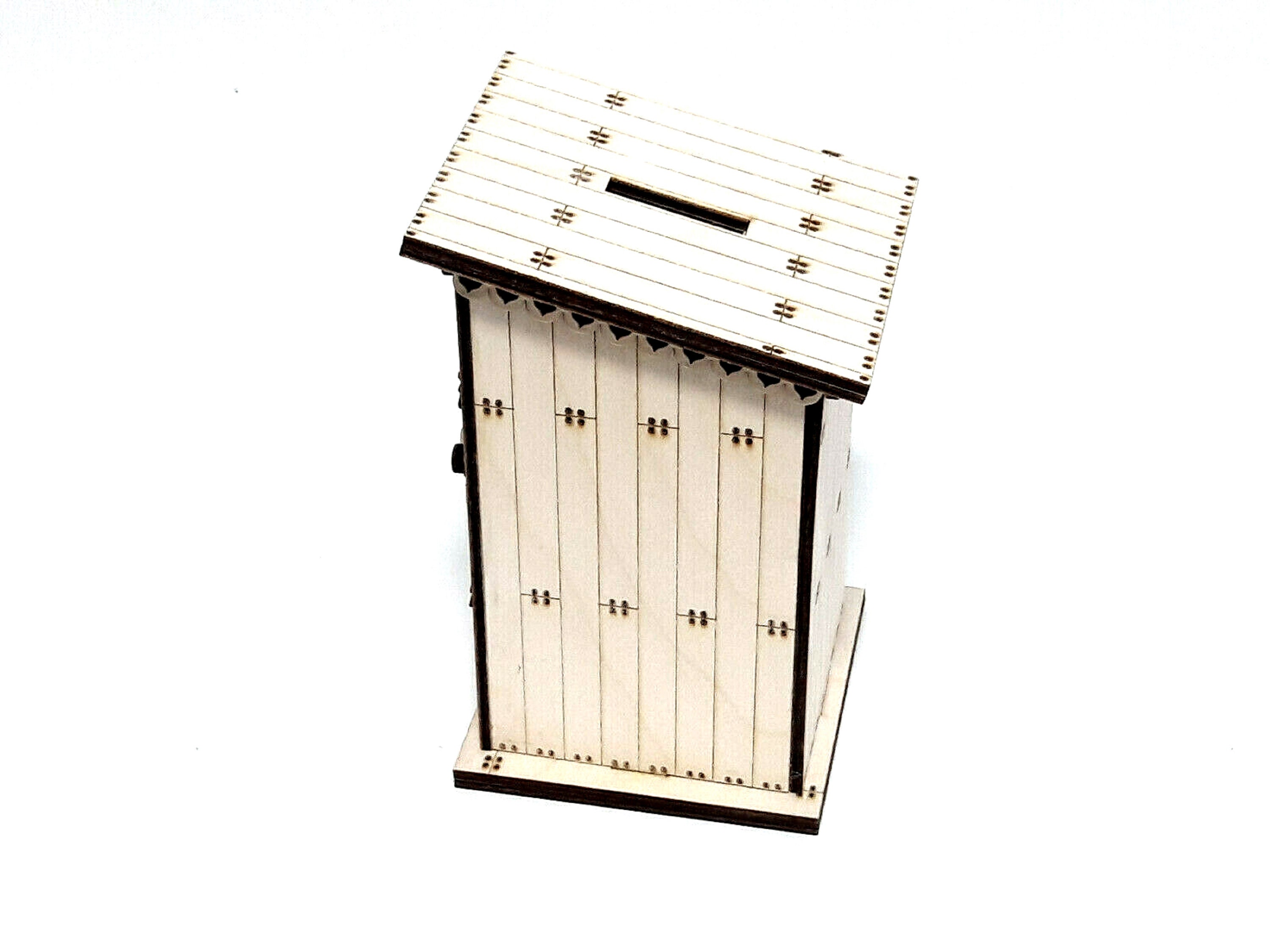 Wooden money box Piggy bank Piggy bank Plum toilet Eco organic Etsy