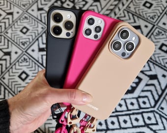 Mobile phone chain JUST MIX: 2in1 duo case with removable cord in pink, black, beige I New Colors I New Styles I Gift for fashionistas