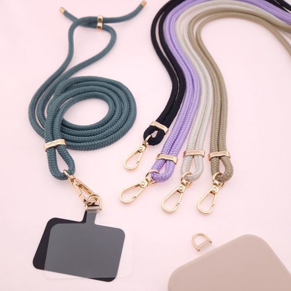 Universal Handykette ONE I Top 5 Colors I optional mit Adapter Patch für Handyhülle I Handykordel mit Karabiner