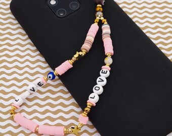 Phone Charm ROSY STAR I Mobile Phone Pendant I Y2K-Style I Mobile Phone Chain Bracelet I Phone Strap I Phone Candy I Mobile Phone Jewelry I Mobile Phone Straps