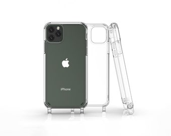 Case for cell phone chain with eyelets firmly integrated into the cell phone case I transparent cell phone case I Phone Necklace Case Premium