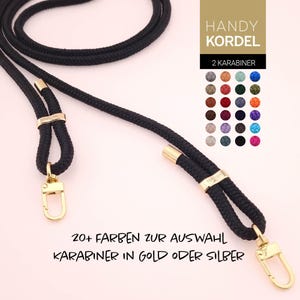 Uni phone lanyard – phone strap with two carabiners – many colors – gift idea