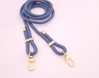 Mobile phone chain: Denim SNAP interchangeable strap with carabiners