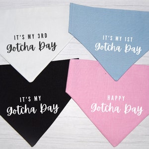 GOTCHA DAY BANDANAS | gotcha day dog bandana | gotcha day gifts for dogs