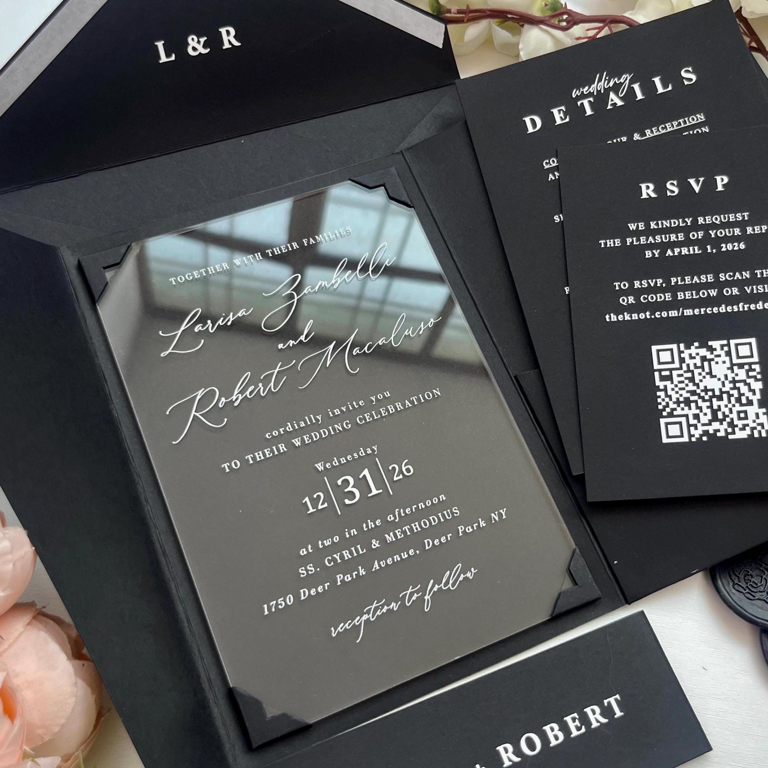 Clear Acrylic Wedding Invitation