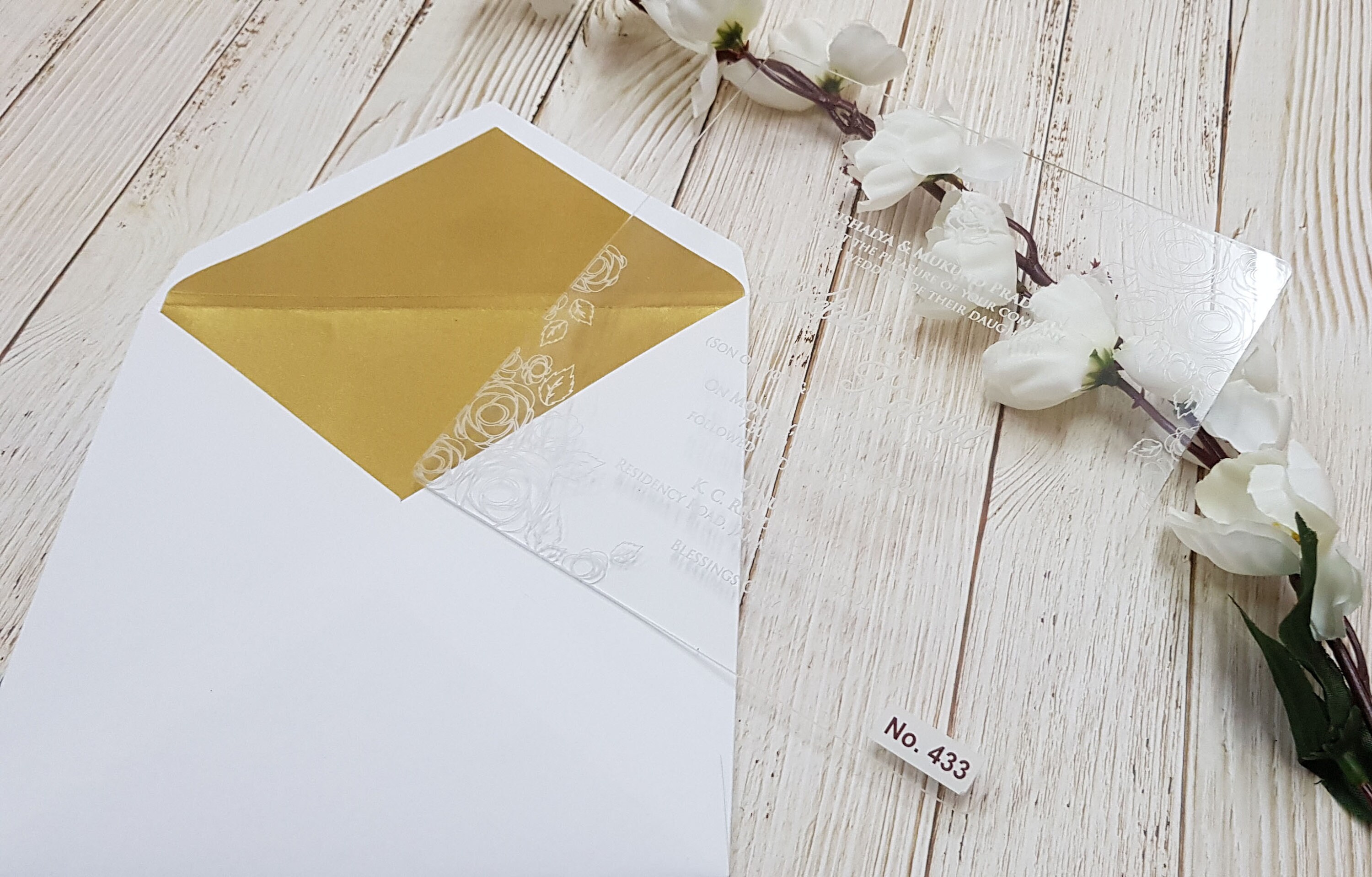 Unique Acrylic Invitation Square Acrylic Invites Rose Corner Etsy