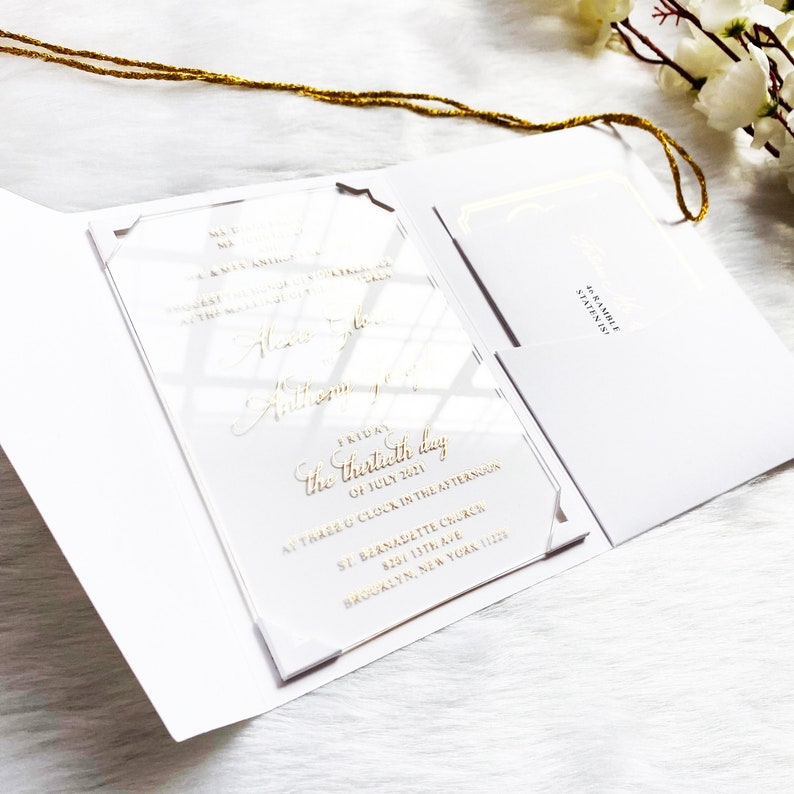 Gold gilding Wedding Invitation Card