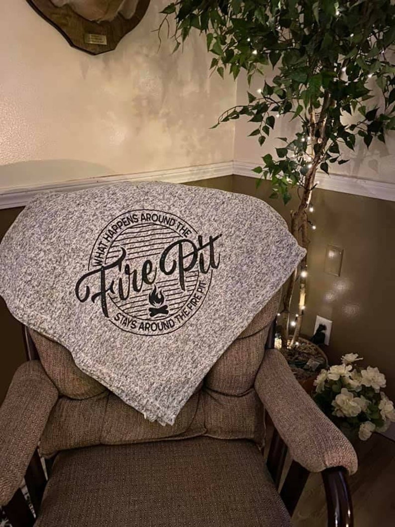 Around the Fire Pit Blanket Etsy
