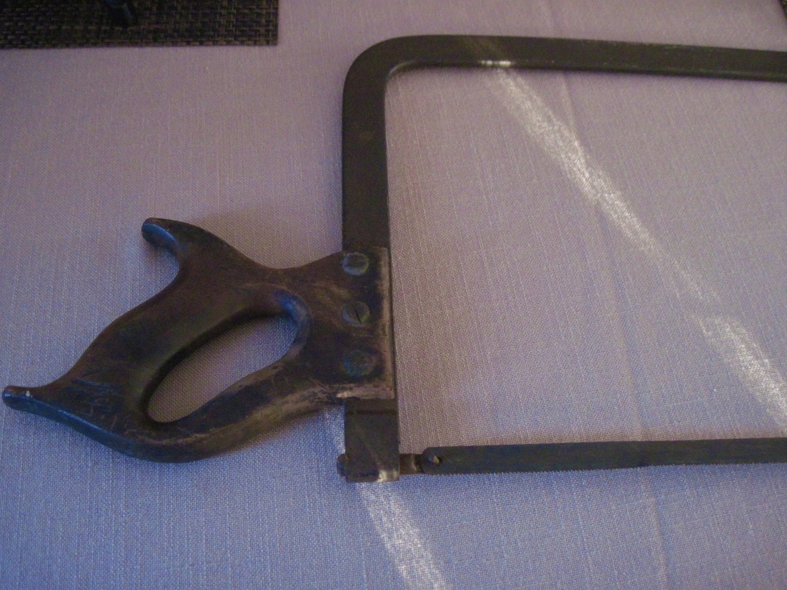 Antique Vintage Wood Handled Cast Iron Deep Throat Hack Saw Etsy