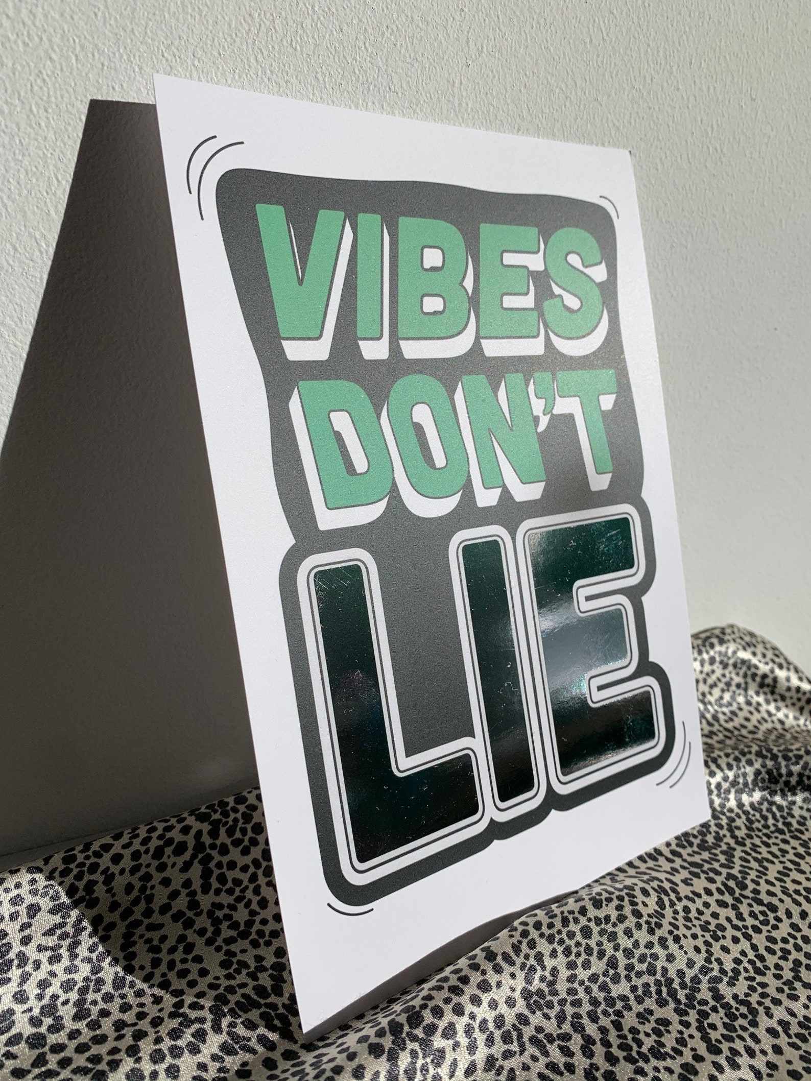 Vibes Don't Lie Mirror Print Limited Edition A5 size Etsy