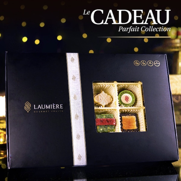 Le Cadeau Parfait Collection Rectangle | Laumière Gourmet Fruits | Gift Box | Nuts & Dried Fruits Gift Basket | No Added Sugar | Vegan