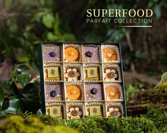 Superfood Parfait Collection Square | Healthy Gift Basket | Energy Super Food & Nuts | Laumière Gourmet Fruits | No Added Sugar |Gluten Free