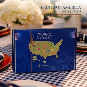 Fruits of America Petit Collection – Vegan Gourmet Gift Box with No Added Cane Sugar | Handcrafted Healthy Treats Made from American Fruits