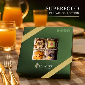 Superfood Parfait Collection [Square] | Healthy Gift Basket | Dried Fruit Sweet | Healthy Treats | No Added Cane Sugar | 100% Natural