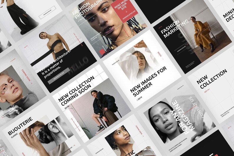 24 Instagram Templates Branding Kit Posts and Stories | Etsy