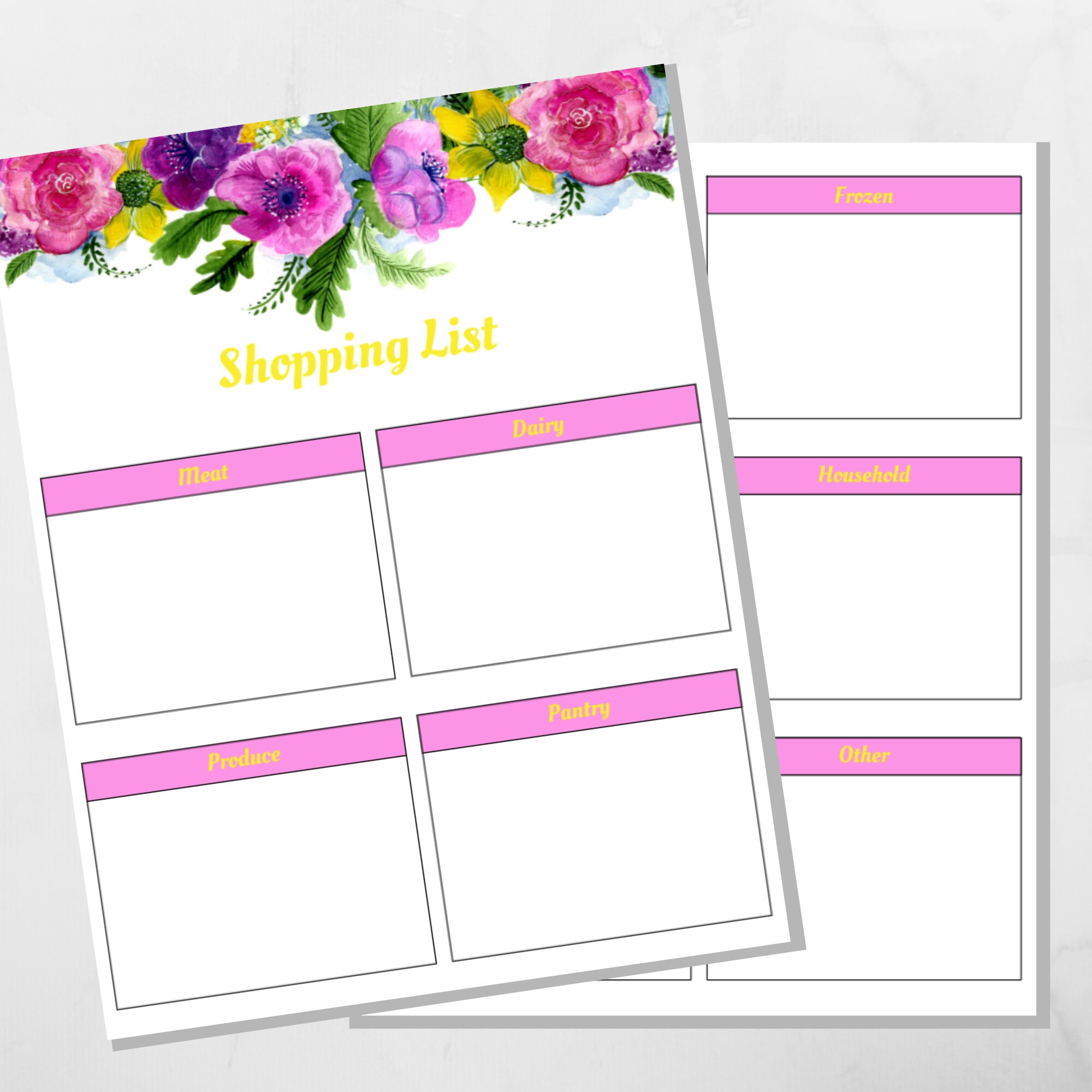 Printable Floral Grocery Shopping List Organizer Planner Etsy printable-floral-grocery-shopping-list-organizer-planner-etsy