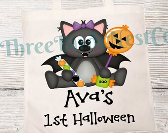 Personalized Halloween Candy Tote Bag- 2 Sizes and many styles available!