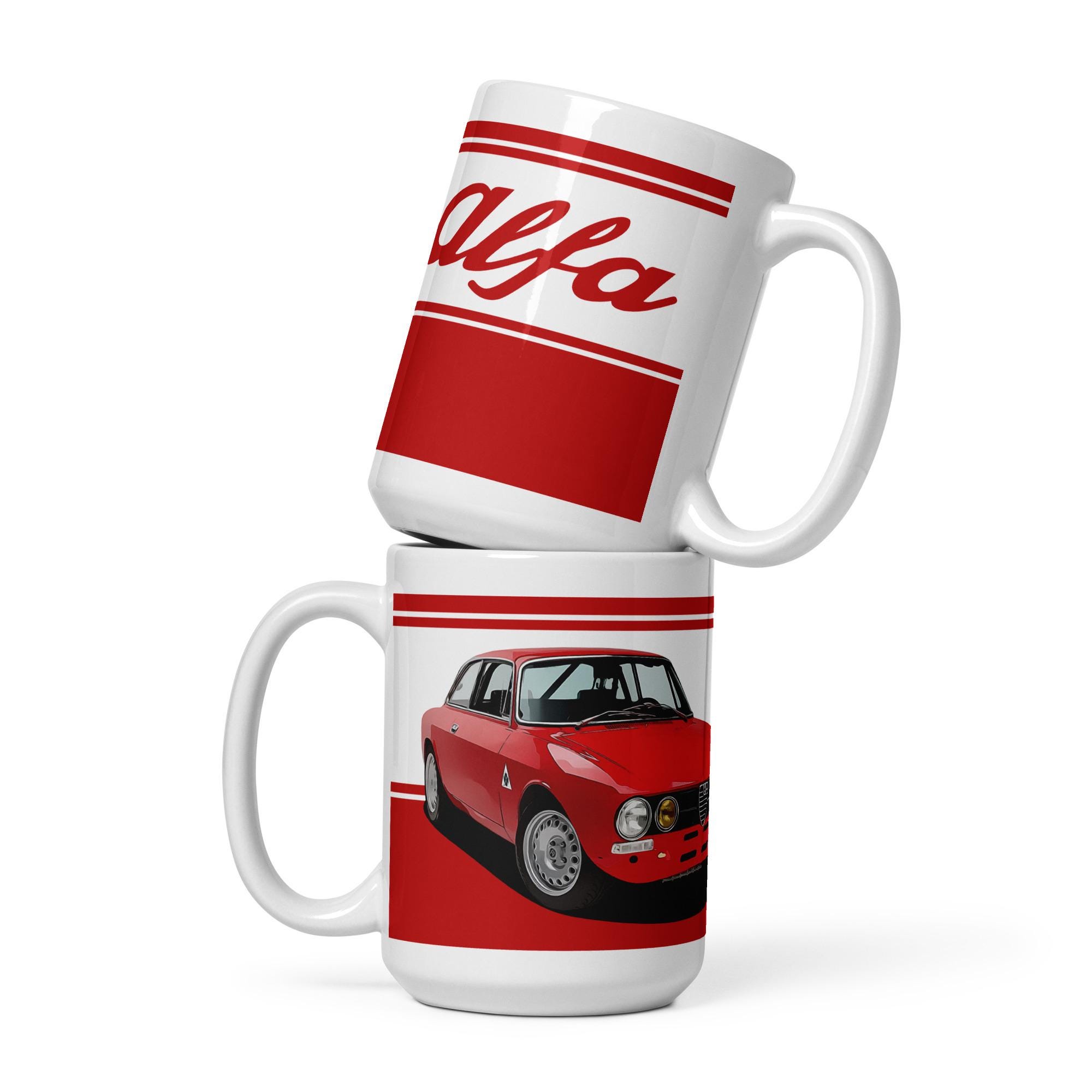 Alfa Romeo Red GTV, White Glossy Coffee Mug