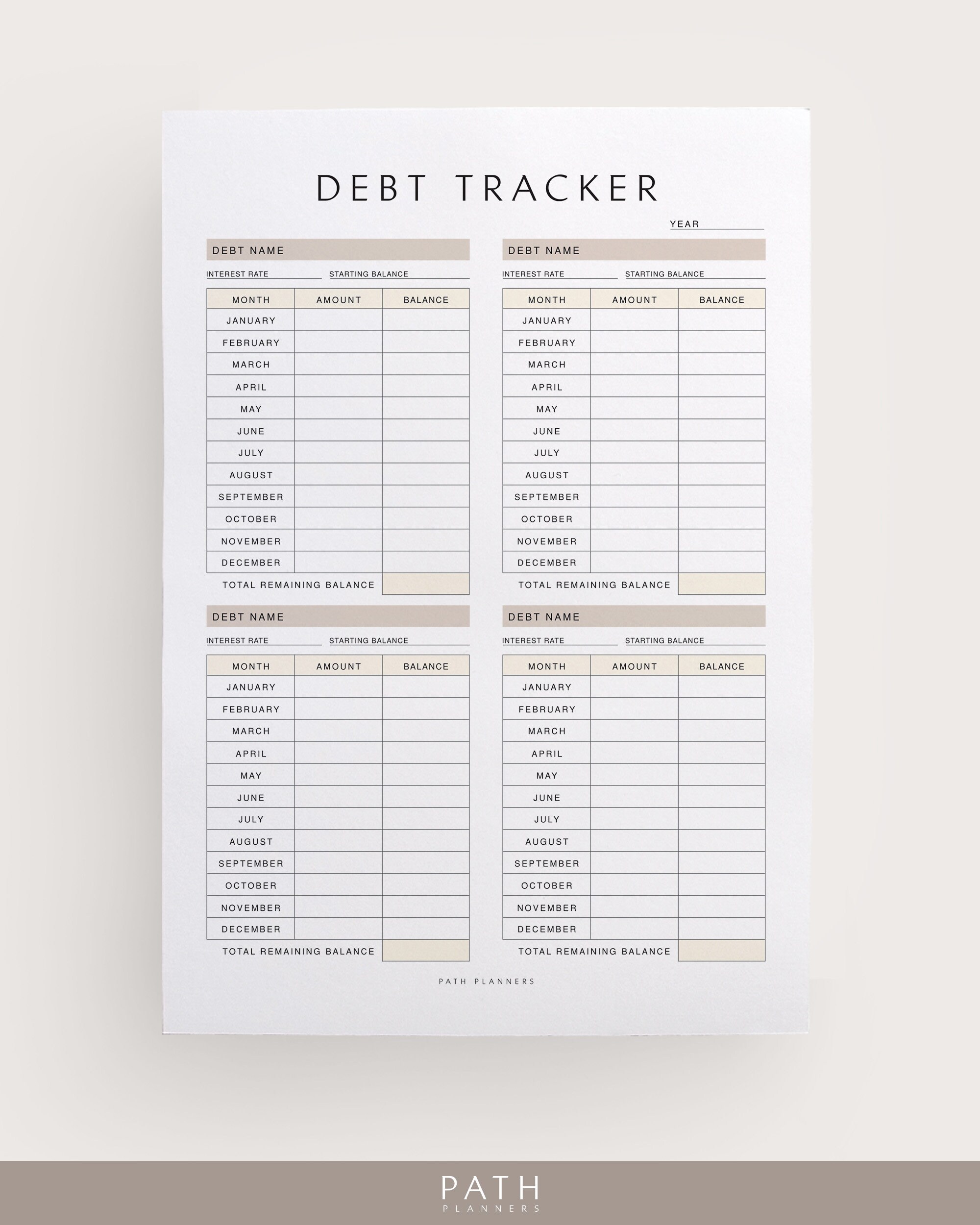 Finance Planner Printable Instant Download A4 A5 US - Etsy
