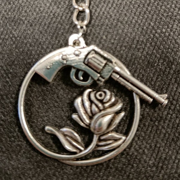 Schlüsselanhänger / Keychain Rose und  Revolver Der dunkle Turm