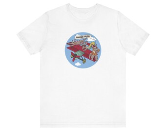 Aardvark Airlines / Cartoon Shirt / Funny Silly Tee / Unisex Jersey Short Sleeve Tee
