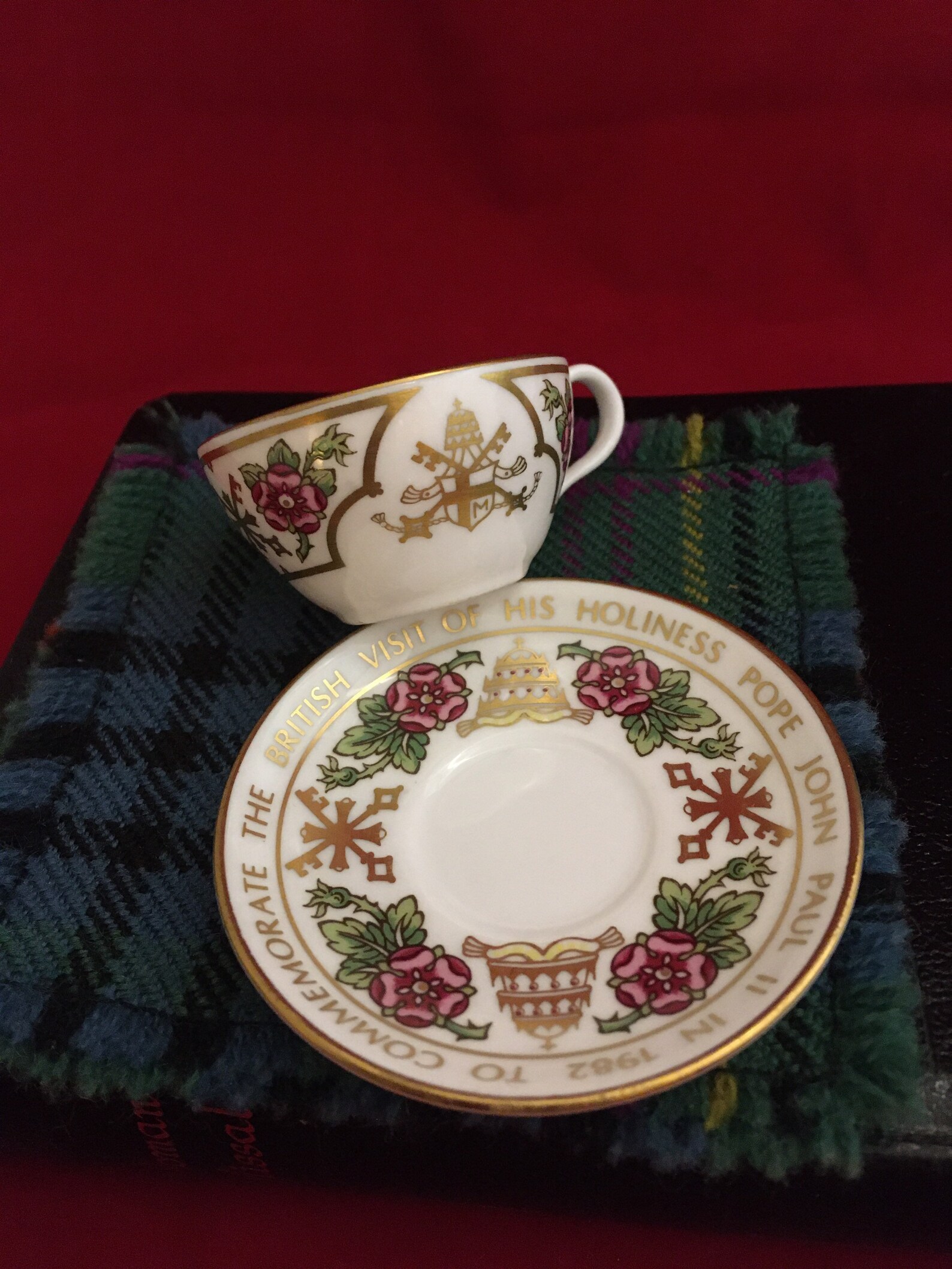 Spode Miniature China Cup and Saucer Commemorating the Visit Etsy