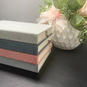 7.5x5 Soft Linen Notebook, hardcover Fabric cover notebook journal, diary, blank and lined paper four colored notepad 7.5x5 inches
