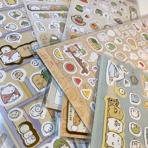 Cute cartoon sticker sheet, journal sticker, scrapbook sticker, planner sticker