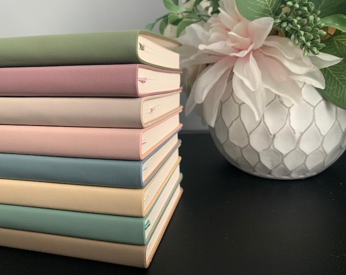 Pastel Soft Cover Notebook, Notepad PU leather cover, Portable Diary, journal, lined paper, scrapbook, stationary, A6, A5, travel,aesthetic