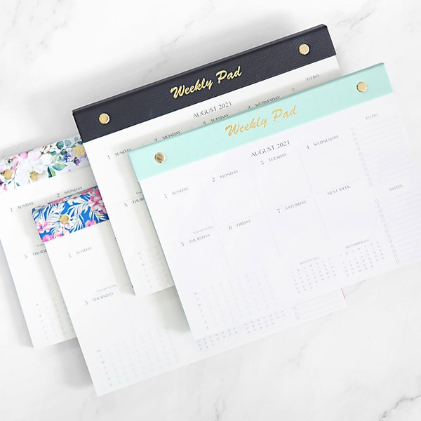 Tear off Weekly Planner, Daily scheduler, desk agenda, stationary, office supplies writing notepad, To do list, desk calendar