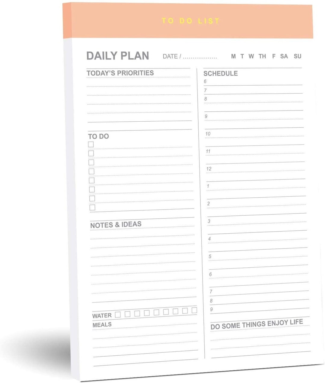A5 Daily Planner Tear Off Desk Calendar to Do List Notepad - Etsy