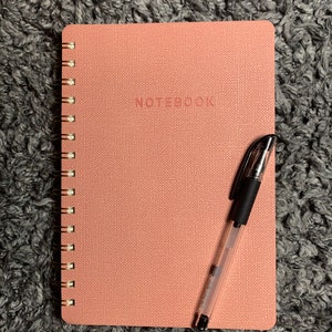 Cuaderno de PU suave en tonos pastel, borde en espiral, papelería bonita, diario con bolsillos, cubierta de cuero PU, A5, papel rayado, álbum de recortes, diario