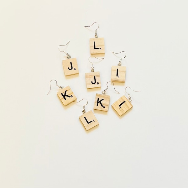 Scrabble Letter Earrings