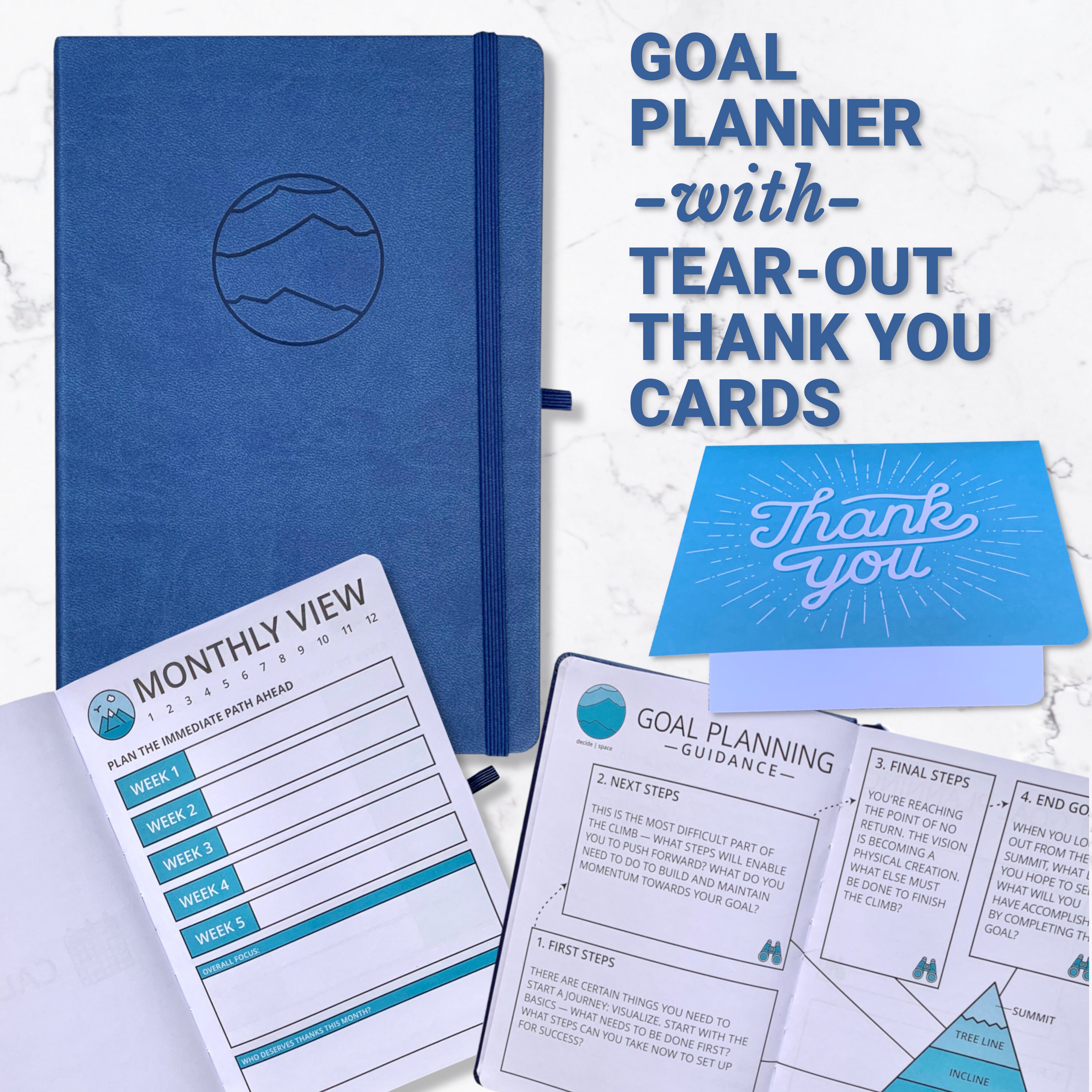 Goal and Gratitude Journal BUY 1, GIVE 1 Monthly Planner Weekly Planner
