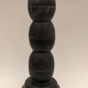 Black tabletop sculpture/Concrete totem sculpture art/Abstract Sedona totem statue/Sedona gift/Minimalist art sculpture/ Ellipses