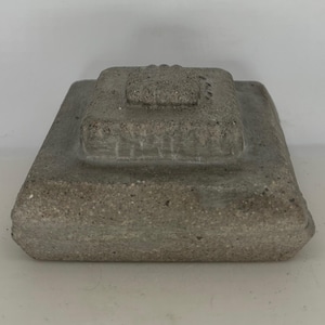 Concrete sculptural art/Minimalist tabletop concrete art/Brutalist concrete sculpture/Architectural concrete sculpture/Small Capped Frustum