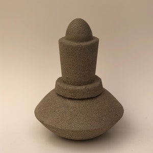 Contemporary architectural concrete art/Sedona art gift/Minimalist concrete tabletop sculpture/Contemporary home decor/MCM decor/Urn