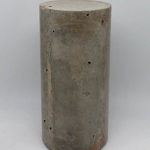 Minimalist concrete cylinder/Contemporary home decor/Sedona concrete art/MCM minimalist concrete sculpture/Unstained Concrete Cylinder
