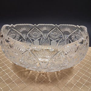 Lausitzer Cut Crystal Bowl - Etsy