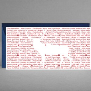 Novità - Calendario dell'Avvento/Cartolina di Natale con renna rossa e bianca INSPIRATIVE & EDEL con saggezza + citazioni con busta in blu navy + biglietto gratuito