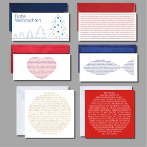 Set de 6 tarjetas de felicitación -TIMELESS & INSPIRATIVE - diferentes diseños para Navidad, Día de la Madre, Día del Padre, cumpleaños incl. sobres + tarjeta gratis